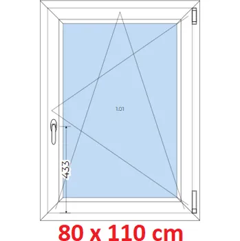 Okno Soft Plastové okno 80x110 cm, otevíravé a sklopné