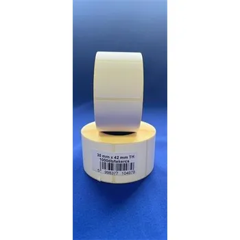 Papír Etiketa, bílá, termo, 35 x 42 mm, 1000 etiket/role