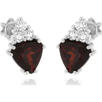Náušnice Zlatnictví U Kostela Diamantové náušnice s almandinem 37069 725868794