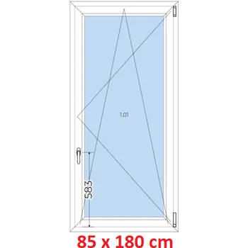 Okno Soft Plastové okno 85x180 cm, otevíravé a sklopné