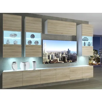 Obývací stěna Obývací stěna 300 cm Belini dub sonoma Imperium 5 IMP 5/5/W/DS/0/0