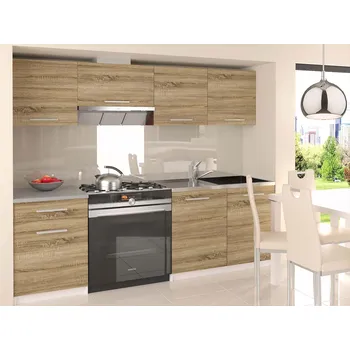 Kuchyňská linka Kuchyňská linka Belini 180 cm dub sonoma s pracovní deskou Superuniqa3 TOR SUPERUNIQA3/4/WT/DS/0/E