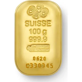 Zlatý slitek 100g PAMP Suisse (Švýcarsko)