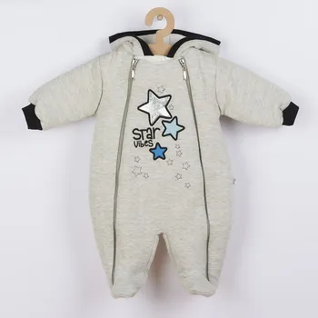 Kojenecké oblečení Zimní kojenecká kombinéza s kapucí Koala Star Vibes modrá - 68 (4-6m)