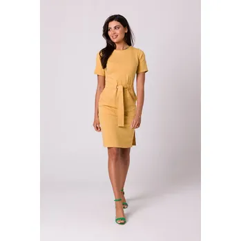 Dámské šaty Letní elegantní šaty Be B263 žluté EU velikost: XL