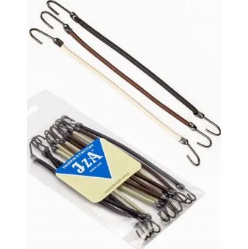 Gumička s háčkem - hnědá, černá, blond 12ks, mix barev