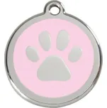 Red Dingo známka – Paw Print Pink – Tlapka růžová velikost známky L - 37 mm