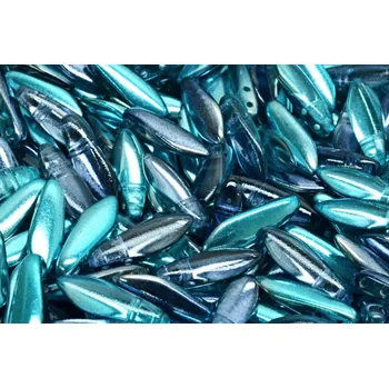 Dětské navlékací korálky Dvoudírkové jazýčky 5x16mm - č.67