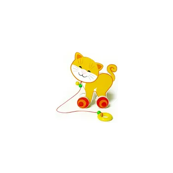 Dřevěné tahadlo s rolničkou KOČIČKA - HESS