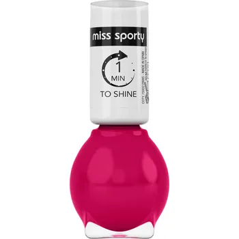 Lak na nehty Miss Sporty lak na nehty 7 ml 1 min To Shine 123 sytě růžový