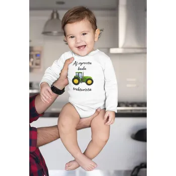 Kojenecký body Kojenecké body traktorista Barva: Bíla, Velikost: 92(18m-24m)