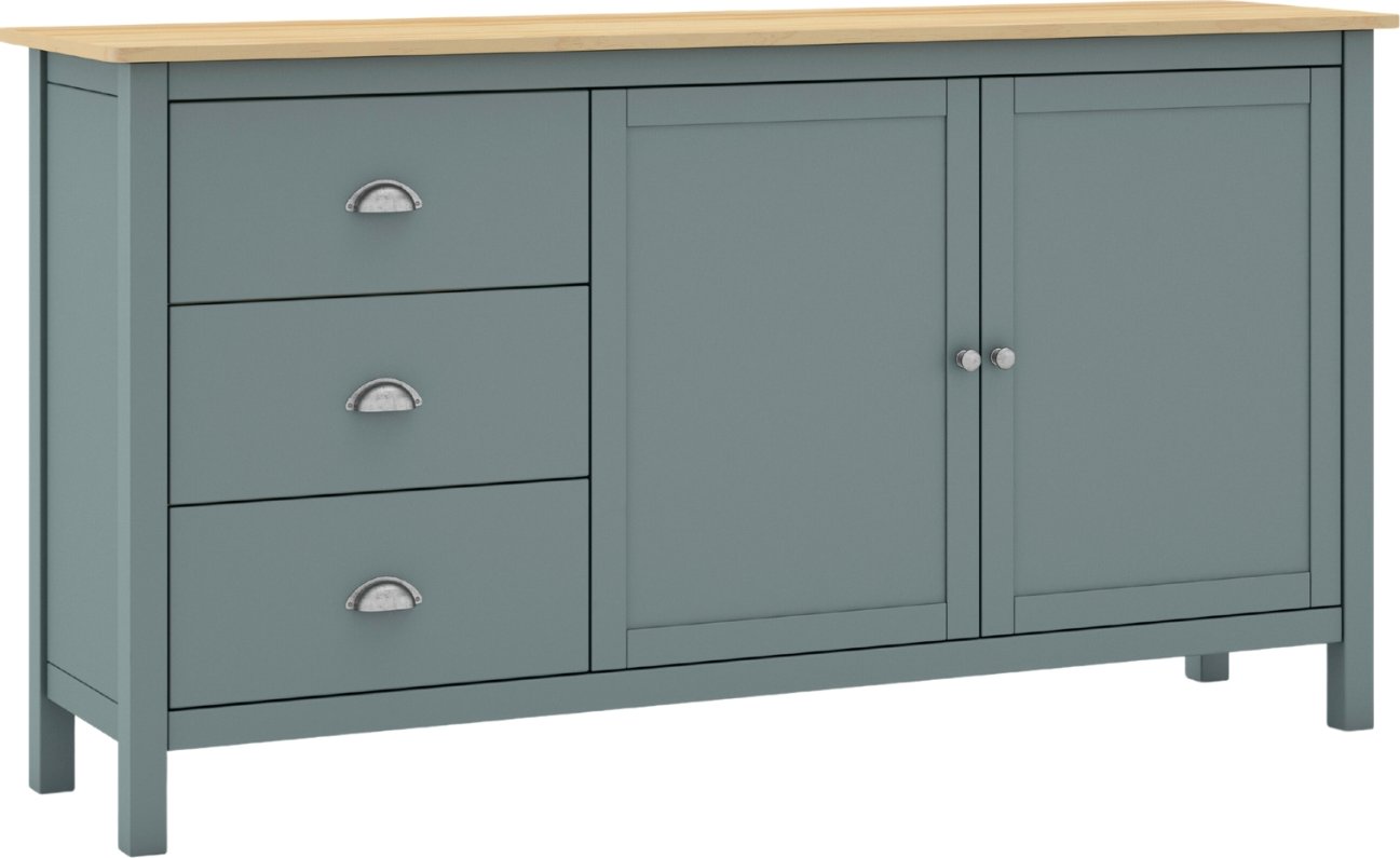 Zelená dřevěná komoda Marckeric Misti 150 x 40 cm