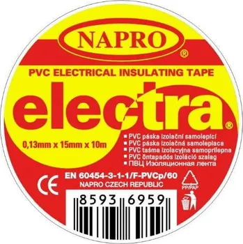 kabelová chránička Páska izol. 15/10m PVC rudá NAPRO 7.805