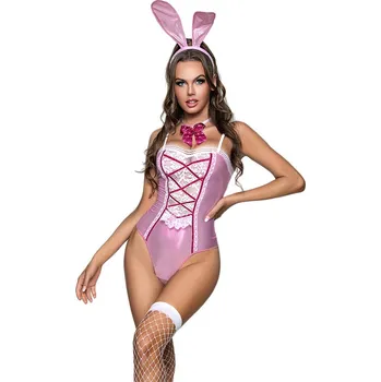 Dámský erotický kostým Love by love Kostým Bunny girl růžový S-L 7902