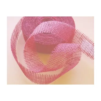 Stuha Stuha jutová 50 mm - sv.růžová - 1m