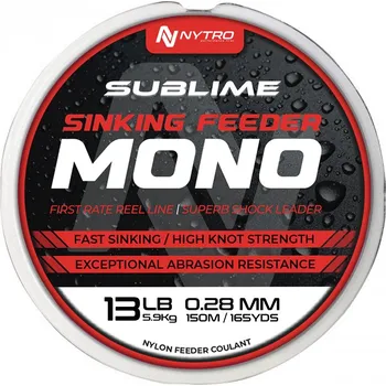 Nytro Vlasec Sublime Sinking Feeder Mono 150m průměr a nosnost: 0,20mm 2,3kg