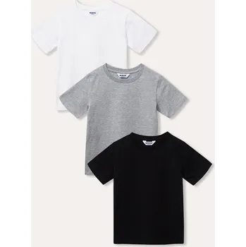 3PACK dětská trička - Winkiki WAU 33101, bílá, černá, šedý melír Barva: Mix barev, Velikost: 164