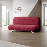 decoDoma napínací potahy na sedací soupravu bielastický VITTORIA bordó dvojkřeslo s dřevěnými rukojeťmi (š. 80 -140 cm)