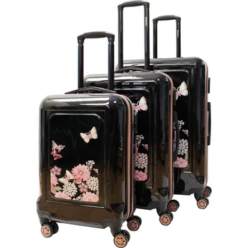 BORDERLINE Sada 3 skořepinovýh kufrů JB 2057 černá