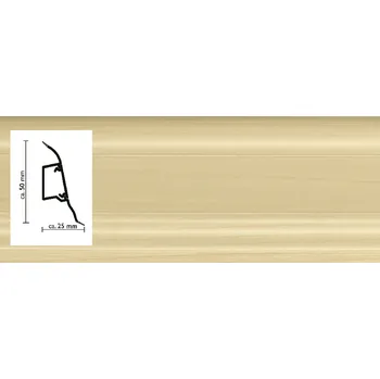 soklová lišta 2083 lišta sokl. Javor newport Döllken SLK50 s pružnými chlopněmi pro kabely