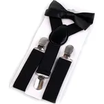 Dětská společenská chlapecká sada (2-6 let), motýlek a šle 650332/04, černá