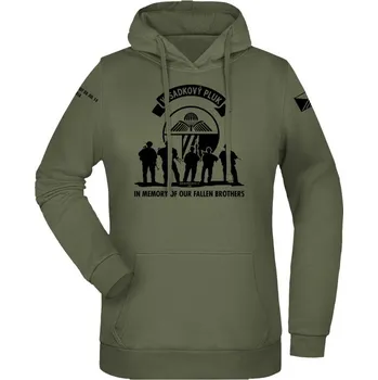 Dámská mikina Dámská mikina s kapucí Foxtrot memories - olivová