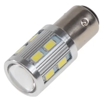 Autožárovka LED BAZ15D bílá, 12SMD + 3W LED 10-30V