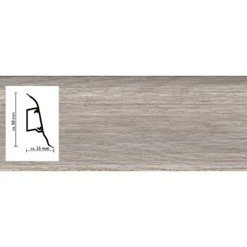 soklová lišta 2150 lišta Dub Sardinia Döllken SLK50 s pružnými chlopněmi vedení kabelů