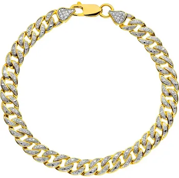 Náramek Zlatý náramek s diamanty - 19 cm - 0,42 ct - ryzost 585 - 160.559