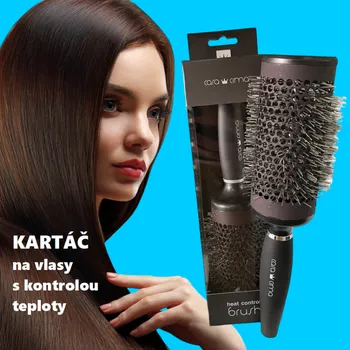 kartáč na vlasy Keramický kartáč s kontrolou teploty vlasů