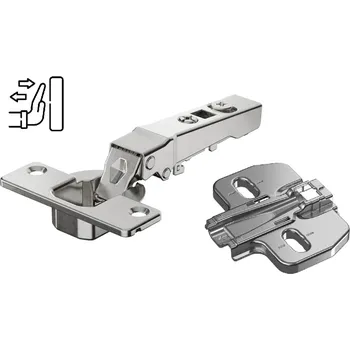 Nábytkové kování Hettich Závěs naložený pro bezúchytkové otevírání - bez tlumení 105° NOVISYS 52 Na samořezné šrouby