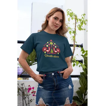 Dámské tričko Dámské tričko Urostlé děvče Barva: Petrolejová modrá, Velikost: 2XL