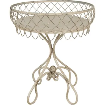 Noční stolek Kovový odkládací stolek Fleurette – 55x65 cm + doprava zdarma