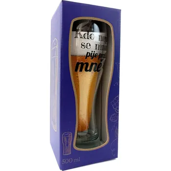 Sklenice Albi Můj Bar Půllitr Kdo nepije se mnou, pije proti mně 500 ml