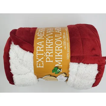 deka SVITAP deka z mikrovlákna EXTRA MĚKKÁ OVEČKA prošev BORDÓ 150x200