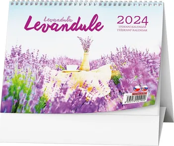 Kalendář Baloušek Tisk Stolní kalendář levandule 2024