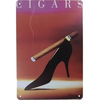 Plechová cedule Vínová kovová cedule Cigars- 20*30 cm – 20x1x30 cm