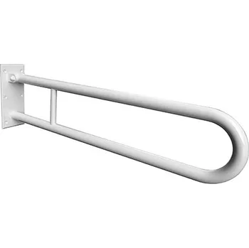 Madlo do koupelny Bemeta HELP: Madlo, 850 mm, ve tvaru U, s držákem TP, sklopné, bez krytky, bílá 301406324