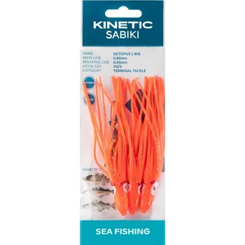 Kinetic Návazec Sabiki Octopus L Red Glow 150 cm 6/0