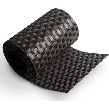 Hnědý plastový ratanový stínící pás \"umělý ratan\" - 255 x 19 cm