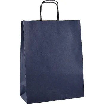 Obal na kolo Papírová taška 25x32x11CM EKO modrá s proužky