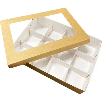 Jednorázové nádobí Think`n green Papírové víko na cateringový box s oknem TnG 250/350/30mm 50ks