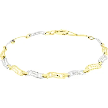 Náramek GEMMAX Dámský zlatý náramek s řeckým vzorem délka&nbsp;20 cm – zlatý šperk ryzosti 585/1000 v Dárkovém balení s Certifikátem GLBCN-20-86761