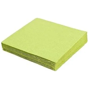 Ubrousky 2vr. 33x33 1/4 žlutozelená 50ks