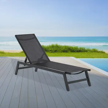 Zahradní lehátko Polohovatelné zahradní lehátko Ingrid černé