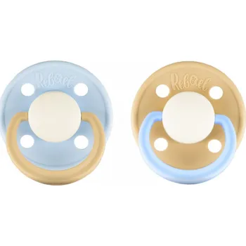 dudlíky Dudlíky Rebael z přírodního kaučuku 2 ks - Cold Pearly Lion/Dusty Pearly Elephant 0-6 měsíců (velikost 1)