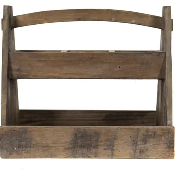 Úložný box Hnědá antik dřevěná dekorační přepravka – 46x31x40 cm