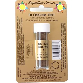 Potravinářské barvivo OŘÍŠKOVĚ HNĚDÁ prachová barva - Sugarflair Colours, Anglie