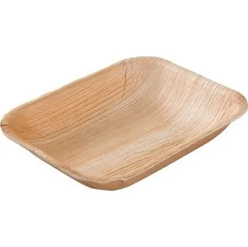 Jednorázové nádobí Talíř z palmových listů hranatý BioNatic 160/130mm 25ks