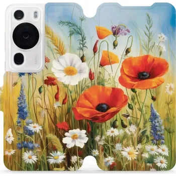 Pouzdro na mobilní telefon Flipové pouzdro Mobiwear - Huawei P60 Pro - VP43S Letní louka (Knížkové flip pouzdro, obal, kryt na mobil Huawei P60 Pro - VP43S Letní louka, materiál Umělá kůže + TPU - ochrana 360°, stojánek, silikonová vanička, magnetické zavírání)